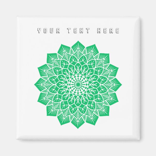 Grönten Text here Text Image Art Home Kitchen Magnet (Framsidan)