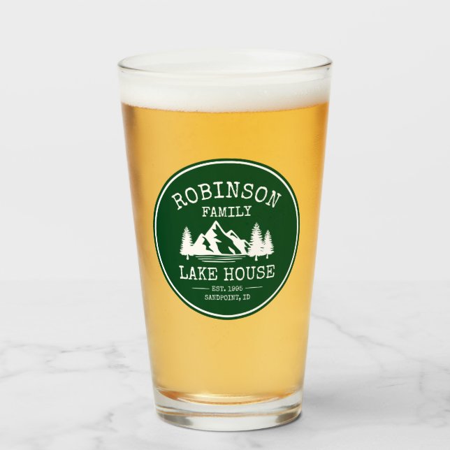 Grönten Träd Forest Sjö i Namn Glaskopp (Framsida fylld)