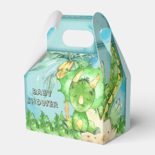 Grönten Triceratops Boy Baby Shower Presentaskar