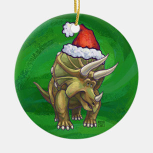 Grönten Triceratops jul Julgransprydnad Keramik