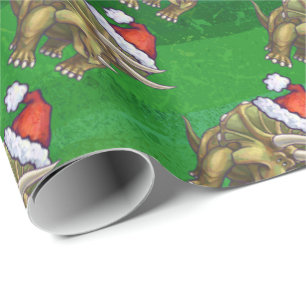 Grönten Triceratops jul Presentpapper