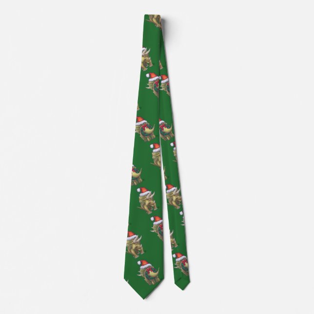 Grönten Triceratops jul Slips (Framsida)