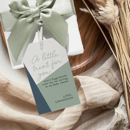 Grönten Tricolor Shower Favor för enkel skriptutsk Presentetikett