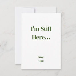 Grönten tror att jag fortfarande är här... Kärlek, Anteckningskort