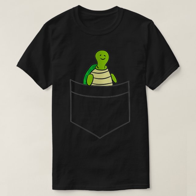 Grönten Turtle for Womens Sea Turtle i en Tecknad T Shirt (Design framsida)