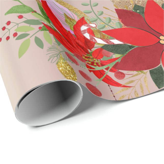 Grönten Unicorn  Helgdagars Unicorn Spark Red Presentpapper (Rullad Hörn)