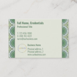 Grönten Vår Blommigt i Modern Logotyp Elegant Abst Visitkort