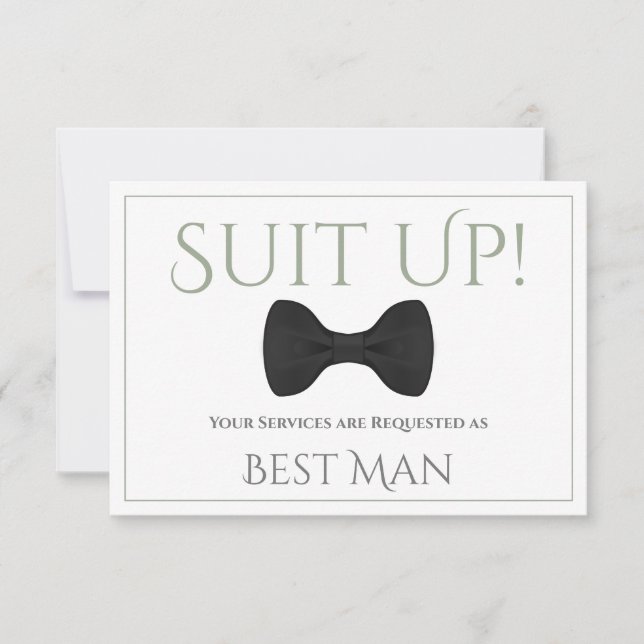 Grönten Vit är min bästa Roligt Bow Tie Kort (Framsida)