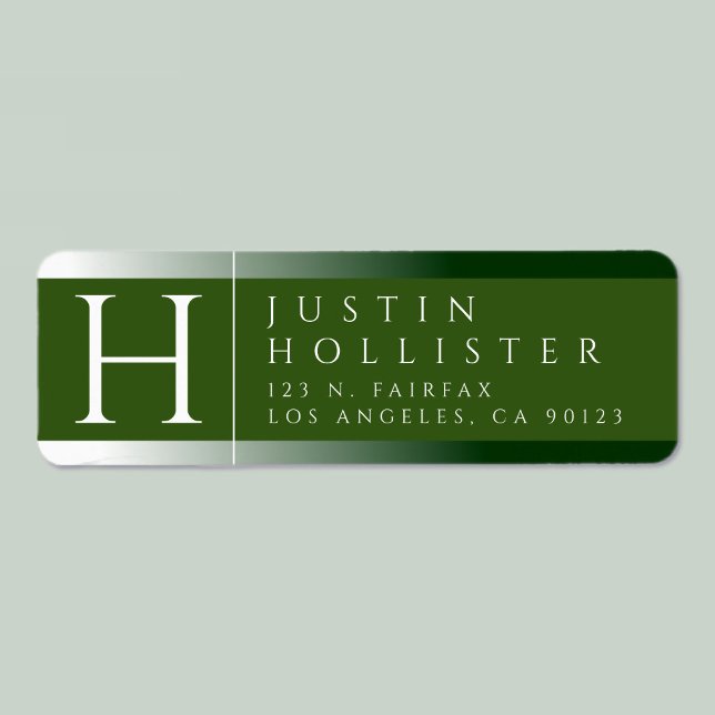 Grönten Vit och skog | Kassareturadressetikett Returadress Etikett (Skapare uppladdad)