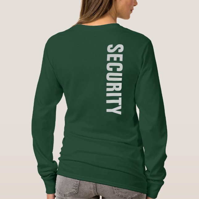 Grönten Womens Security TShirts Dubbla Sided Fores (Baksida)