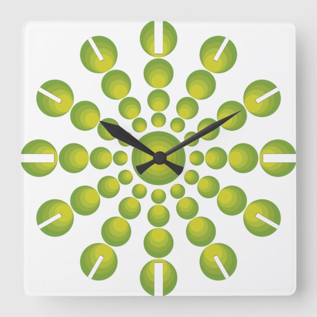 Gröntens 70-årsformat fyrkantig klocka (Framsida)