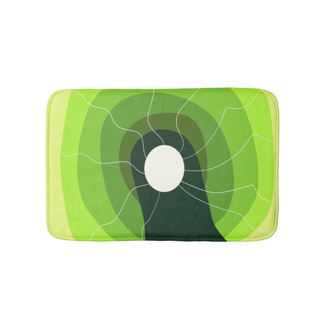 Gröntens abstrakt badrumsmatta (Framsidan)