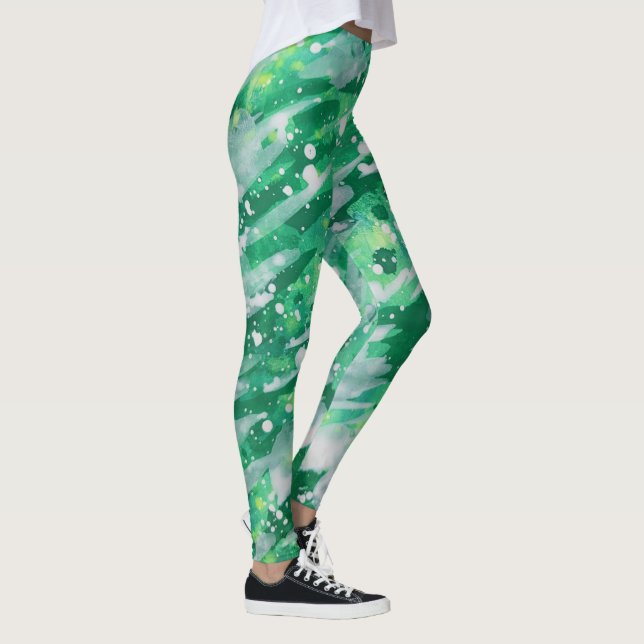 Gröntens Abstrakt Leggings (Höger)