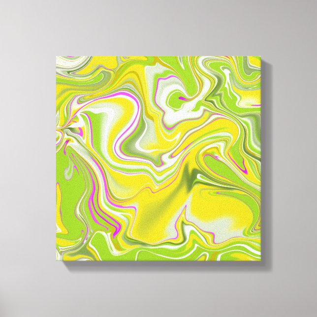 Gröntens abstrakt marmorbakgrund. canvastryck (Framsida)