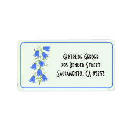 Gröntens adressetikett för Blek av vackert blåkloc