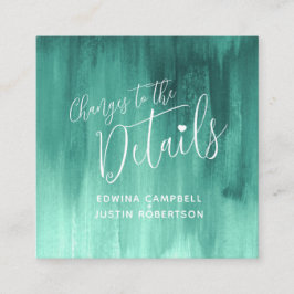 gröntens ändringskort för  i bröllop-detaljer tilläggskort