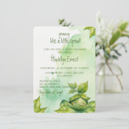 Gröntens Anpassningsbar Bebisdusch för naturen Inbjudningar