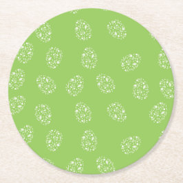 Gröntens bakgrund med prydnadsägg underlägg papper rund