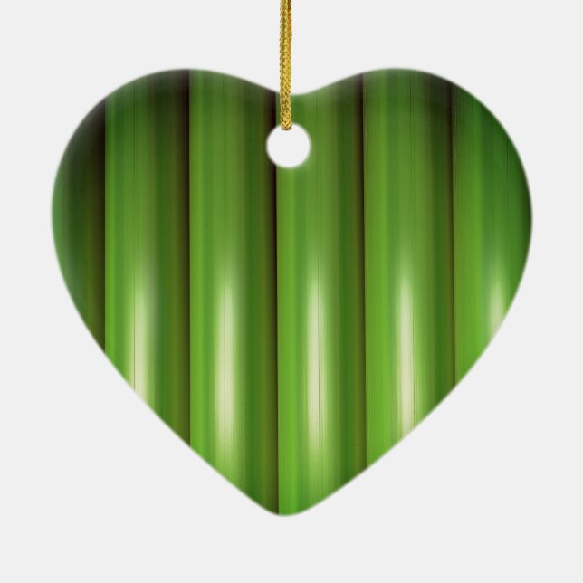 Gröntens bambu-uppsättning julgransprydnad keramik (Baksidan)