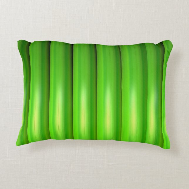 Gröntens bambu-uppsättning prydnadskudde (Baksidan)