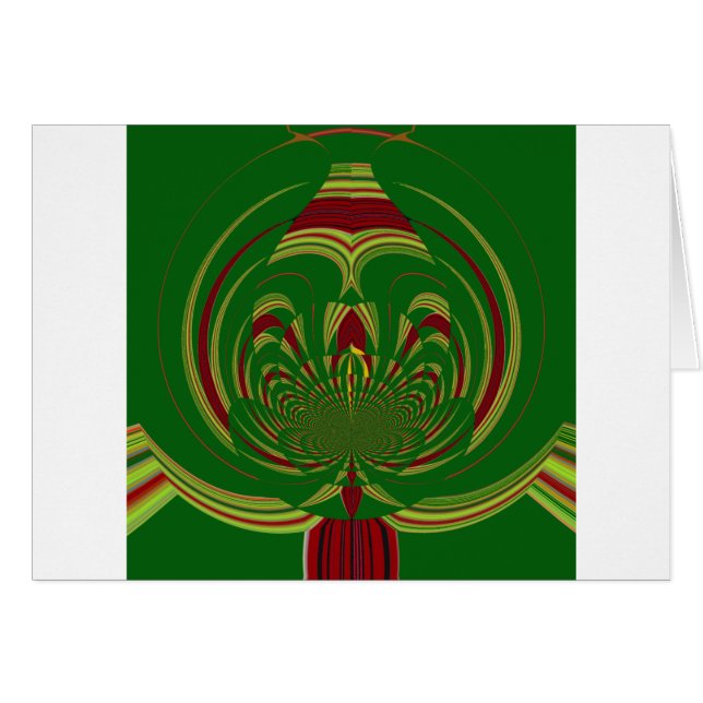 Gröntens Blommigt Hälsningskort (Framsidan Horizontal)