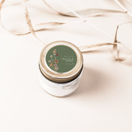 Gröntens Blommigt, klassiskt runt etikett