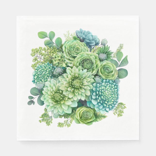 Gröntens Blommigt Pappersservett (Framsidan)