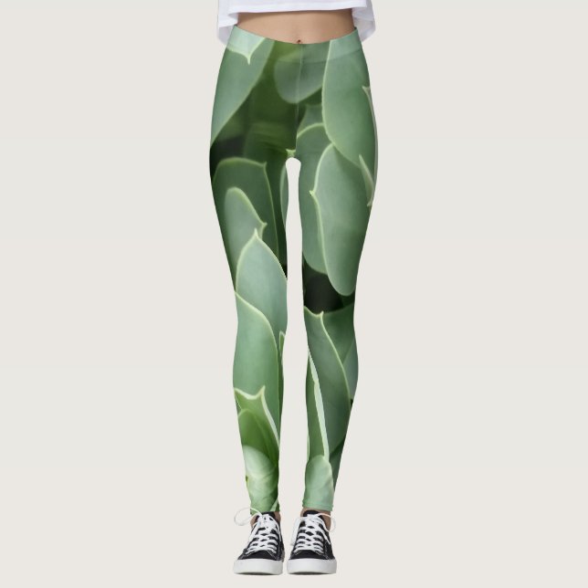 Gröntens bloomar leggings (Framsida)