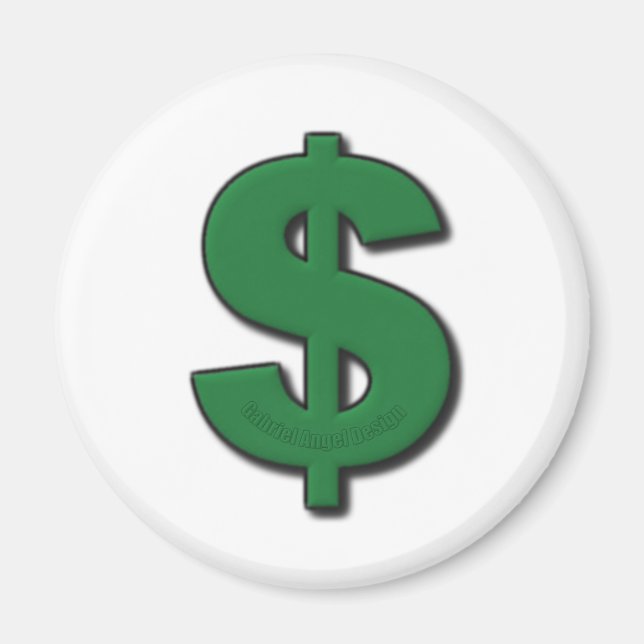 Gröntens dollartecken magnet (Framsidan)