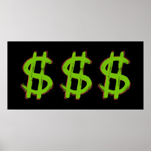 Gröntens dollartecken poster