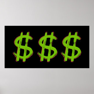 Gröntens dollartecken poster