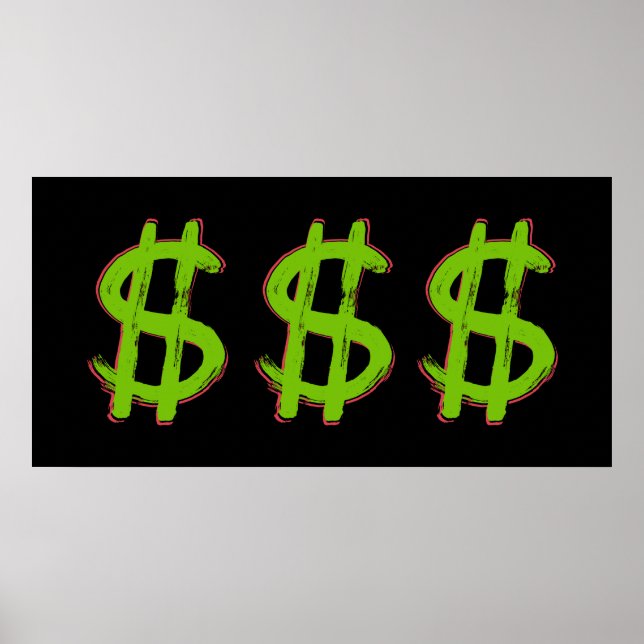 Gröntens dollartecken poster (Framsidan)