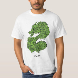 gröntens dragonformgivning t-shirt