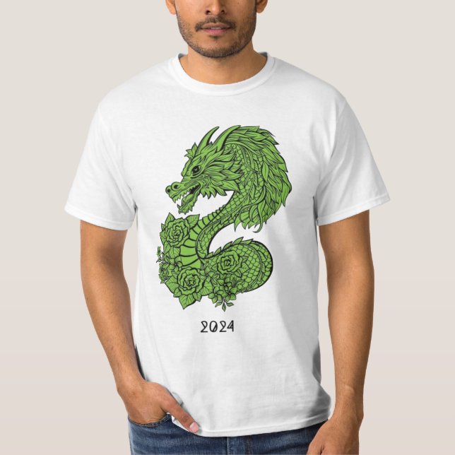 gröntens dragonformgivning t-shirt (Framsida)