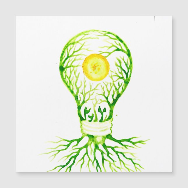 Gröntens energiförbrukning poster vykort för kanva (Framsida)