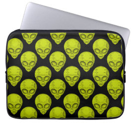 Gröntens främmande huvuden laptop sleeve