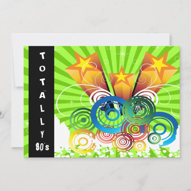 gröntens fullständigt 80-partiinbjudan inbjudningar (Framsida)