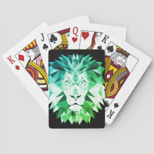 Gröntens geometriska Lejon Casinokort