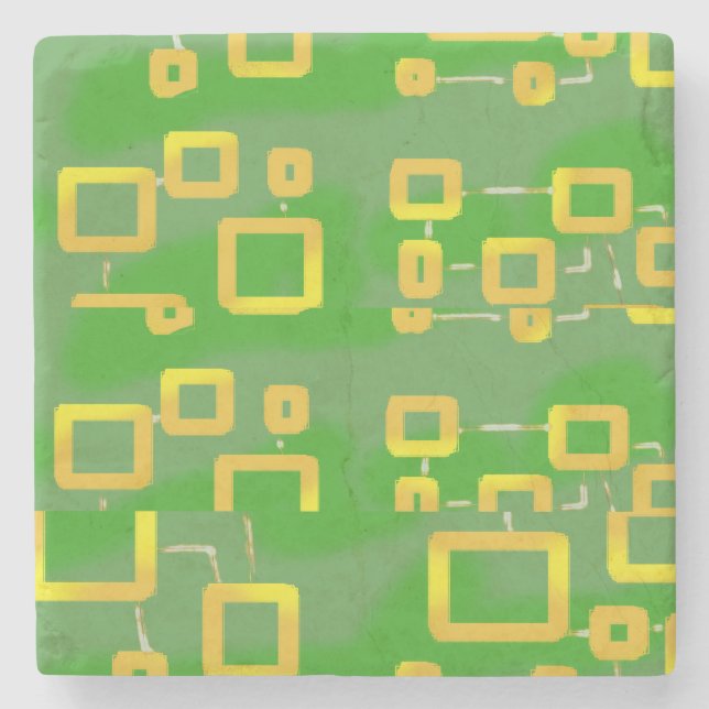Gröntens geometriska ston Underlägg (Framsidan)