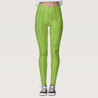 Gröntens geometriska struktur leggings