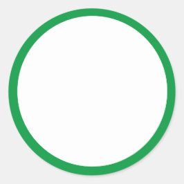 Gröntens godkännande runt klistermärke