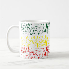Gröntens Gult. Röd Kaffemugg