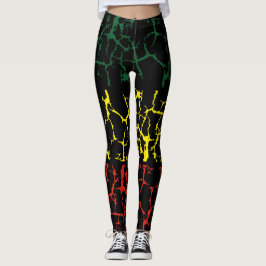 Gröntens Gult. Röd Leggings