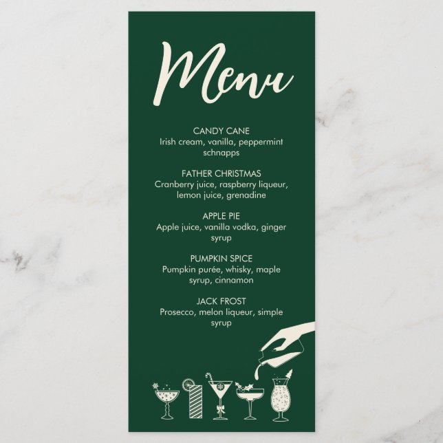 Gröntens Helgdag-återcocktail-meny Program (Framsida)