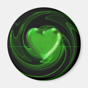 Gröntens hjärta på spiral magnet