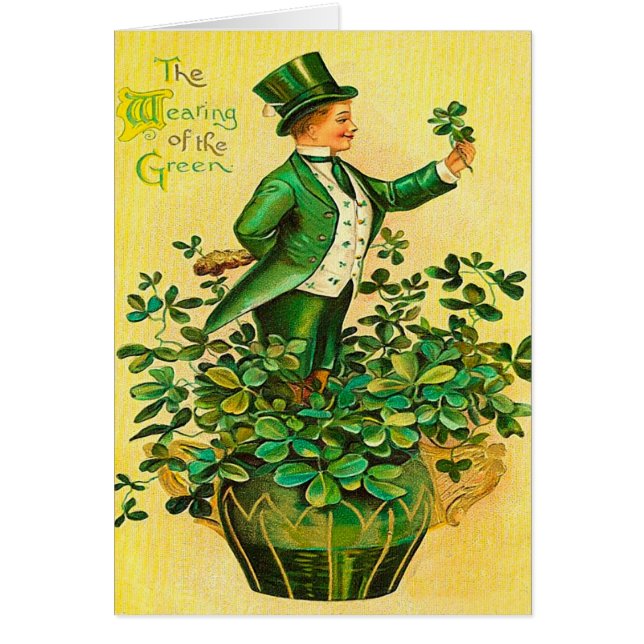 Gröntens höst - St. Patrick's Day Hälsningskort (Framsidan)