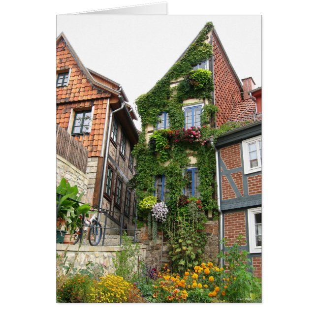 gröntens huseffekt hälsningskort (Framsidan)