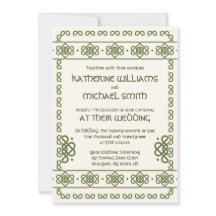 Gröntens inbjudningar till bröllop med keltiska kn