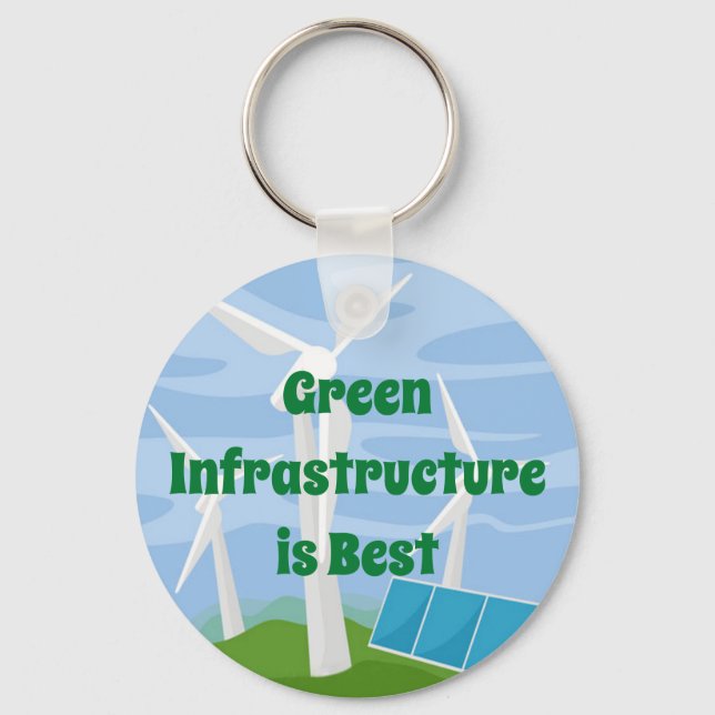 Gröntens infrastruktur är bäst nyckelring (Framsida)