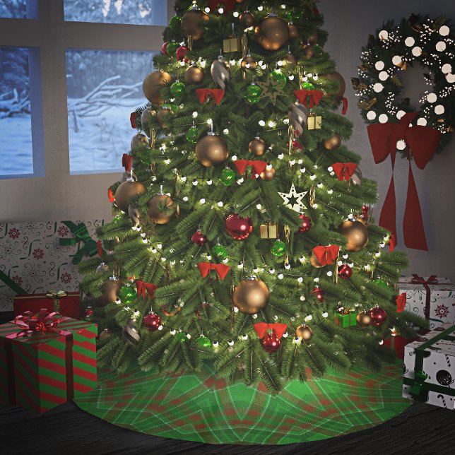 Gröntens julklapp julgransmatta borstad polyester (Skapare uppladdad)